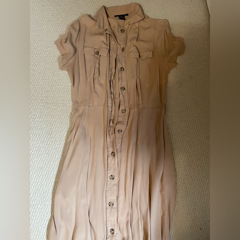 Midi button up dress, size M